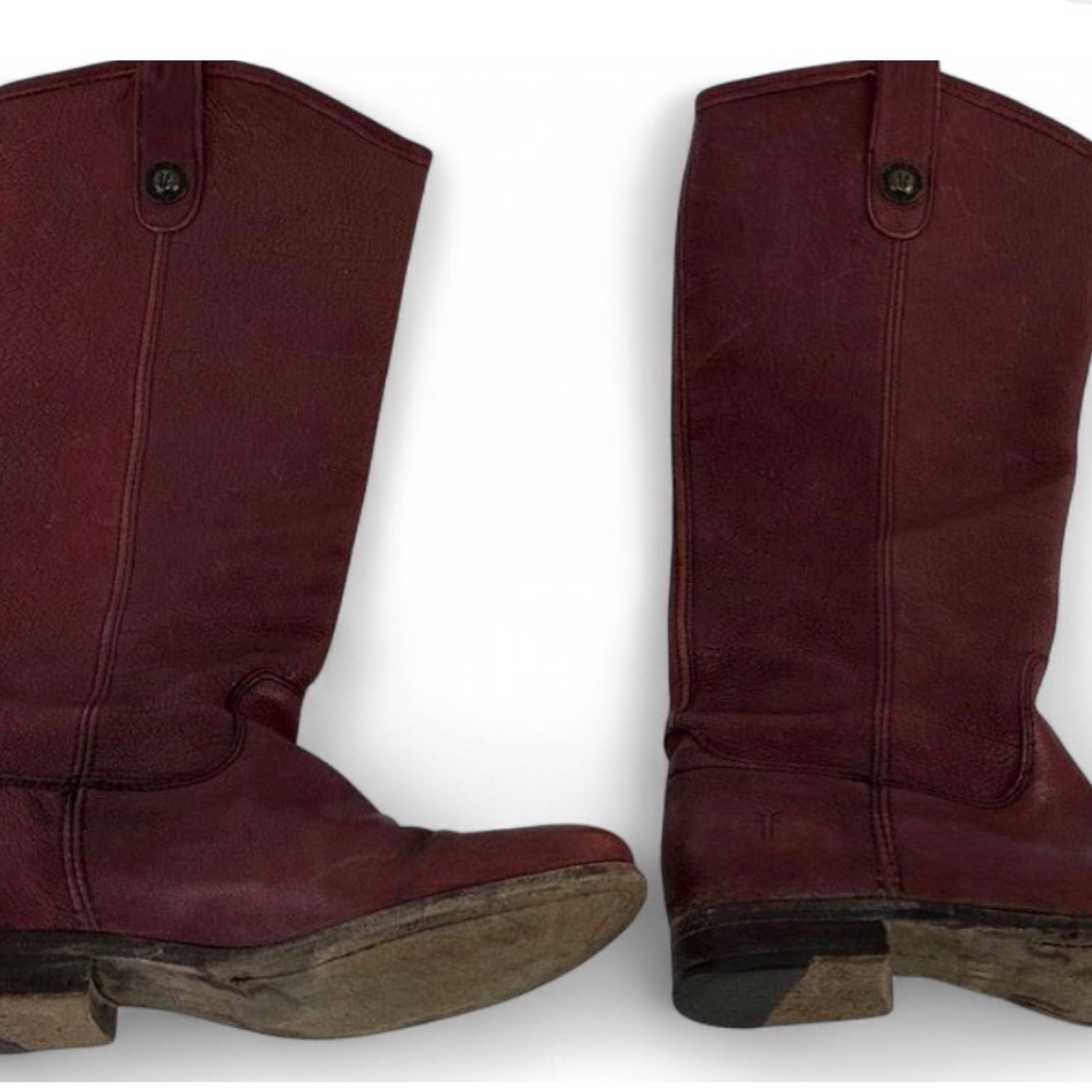 Vintage FRYE Melissa button leather riding boots size 6